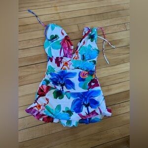 Mazu swim floral print one piece swimsuit
